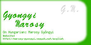 gyongyi marosy business card